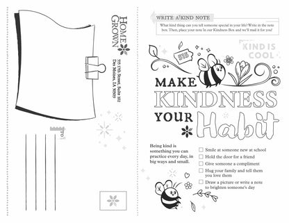 Thrive Homegrown Kids Menu Mailers (Pack of 250)