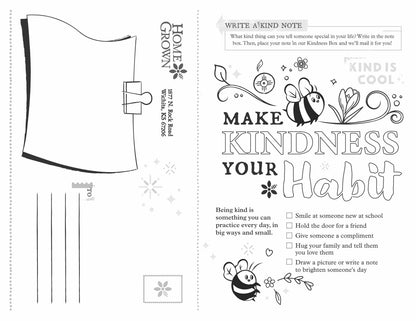 Thrive Homegrown Kids Menu Mailers (Pack of 250)