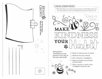 Thrive Homegrown Kids Menu Mailers (Pack of 250)