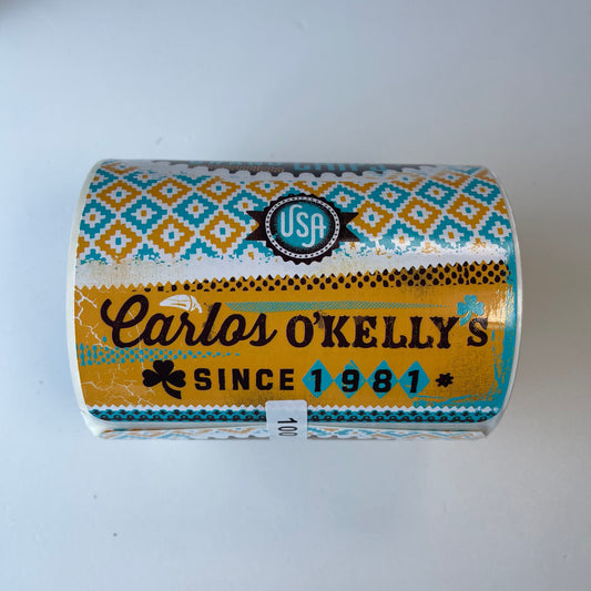 Carlos O' Kelly's Clear Catering Bag Stickers