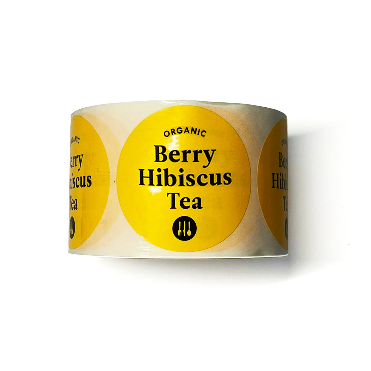 Modern Market Bottle Label – Berry Hibiscus Tea - Yellow