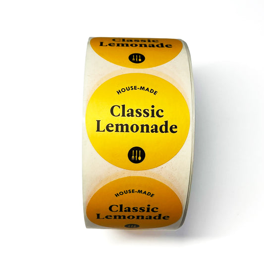 Modern Market Bottle Label - Classic Lemonade