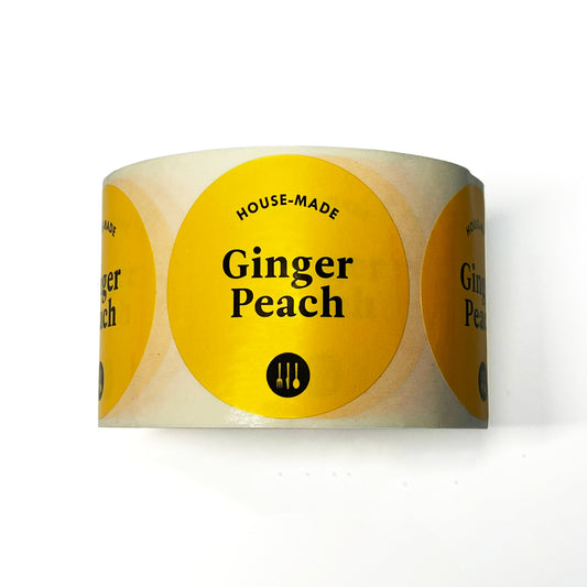 Modern Market Bottle Label -Ginger Peach