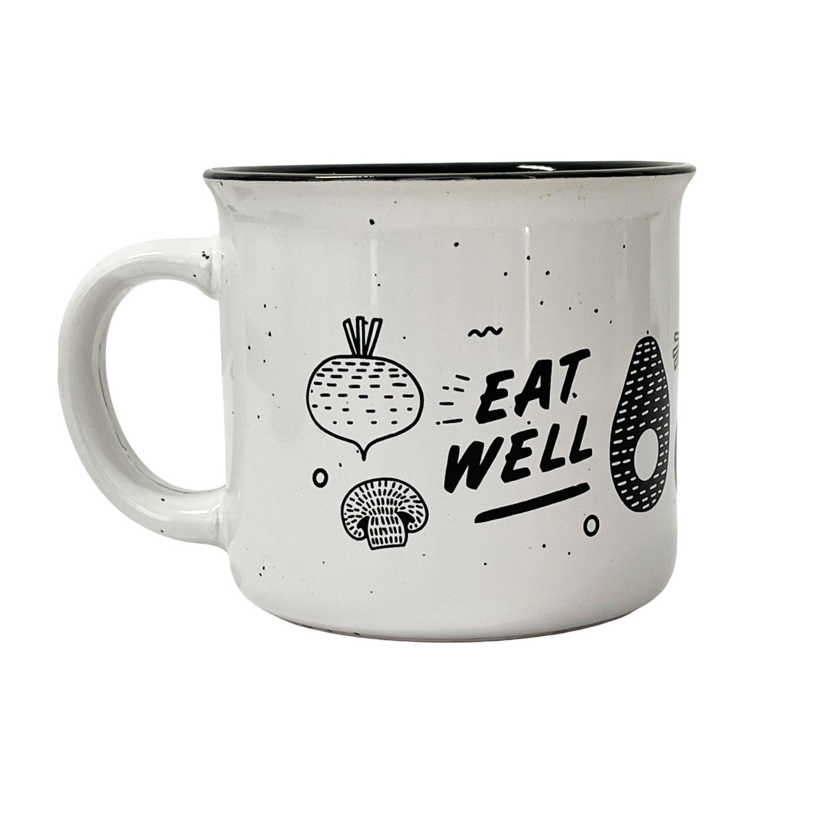 Modern Market Eat Well Be Happy Mug