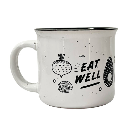 Modern Market Eat Well Be Happy Mug