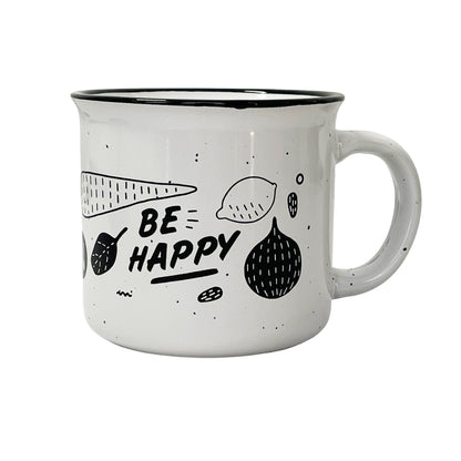 Modern Market Eat Well Be Happy Mug