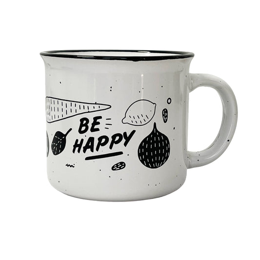 Modern Market Eat Well Be Happy Mug