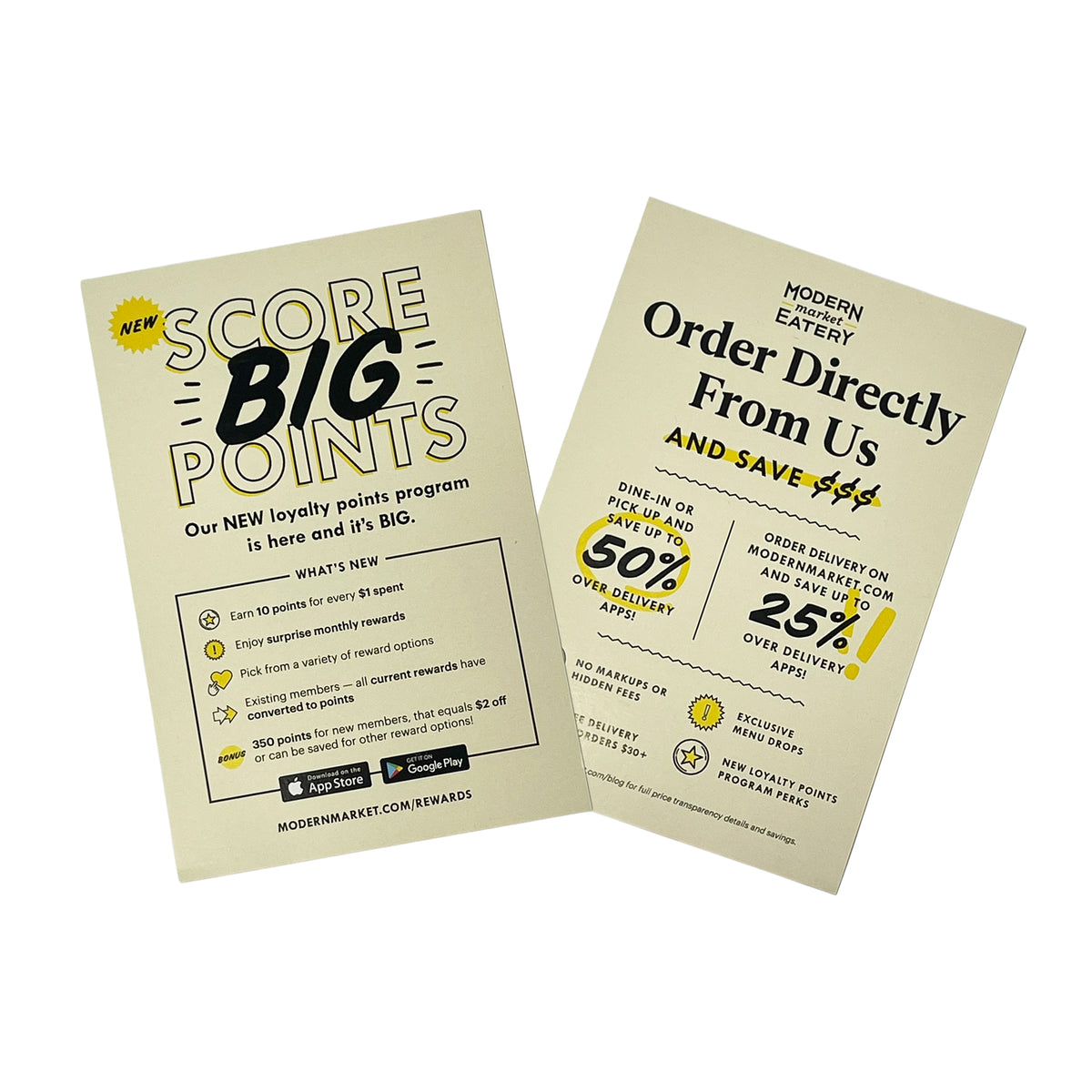 Modern Market Loyalty First Party Cards (pack of 250)