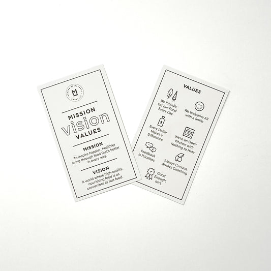 Modern Market Mission Values Cards