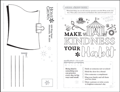 Thrive Homegrown Kids Menu Mailers (Pack of 250)