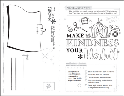 Thrive Homegrown Kids Menu Mailers (Pack of 250)